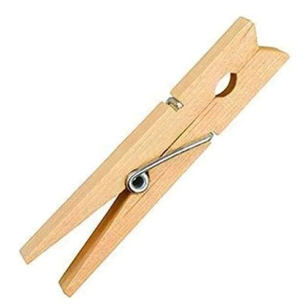 Broche Ropa Madera x12