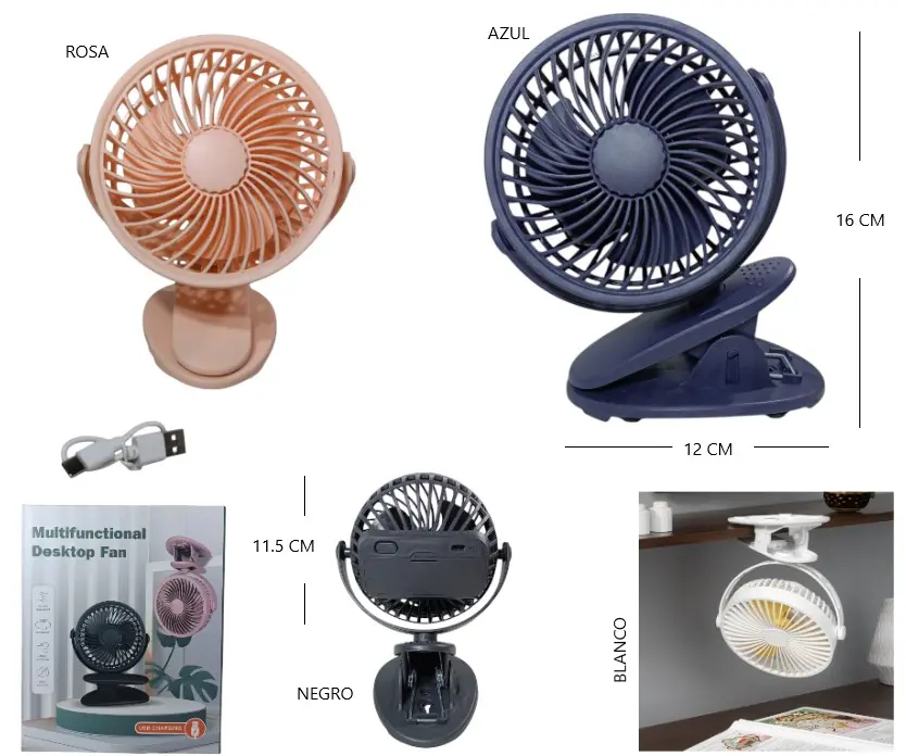 [ITFAN114011] Ventilador de Escritorio c/broche Art. 616