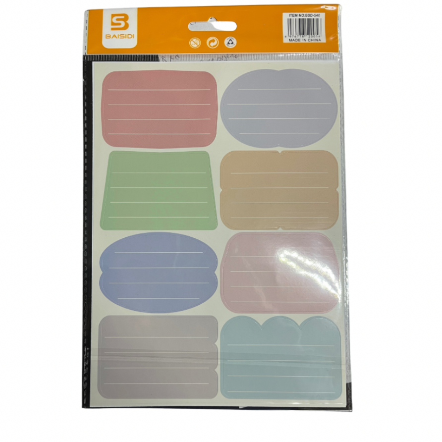 Blister Etiquetas x 8   art 540