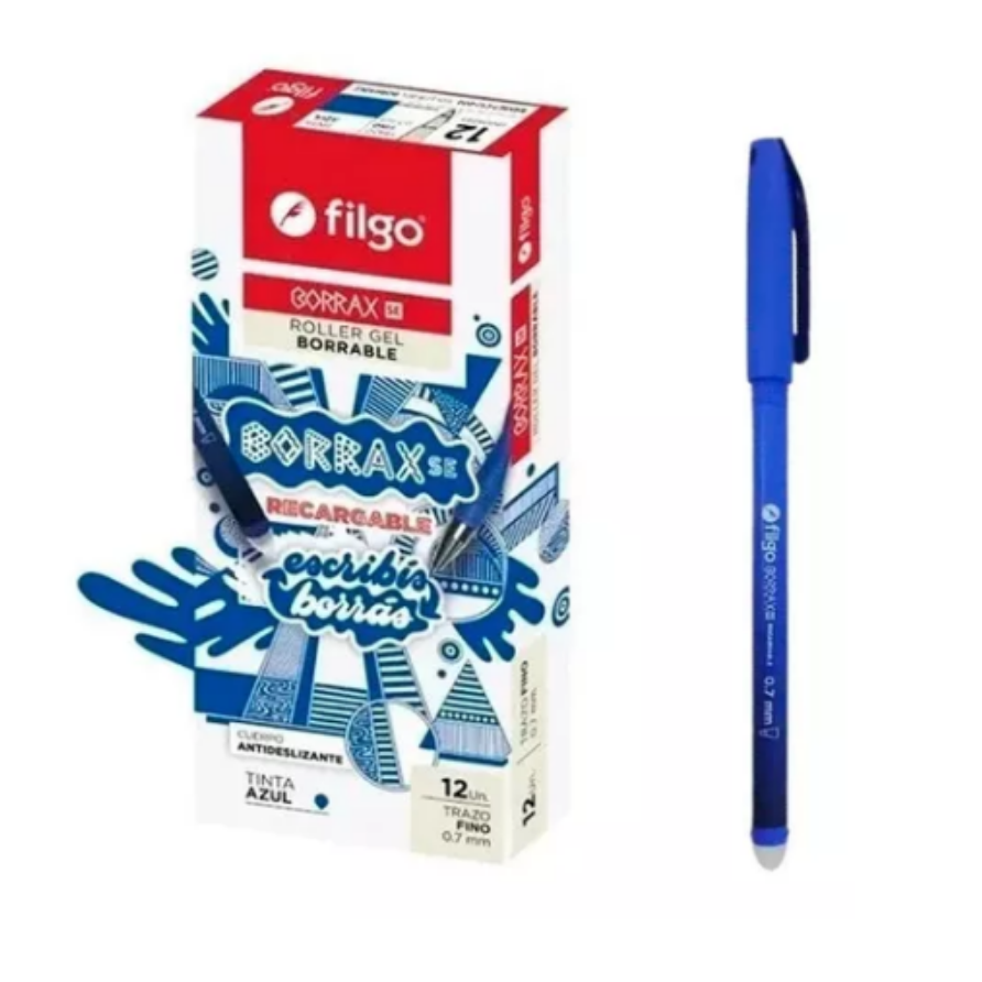 [ML 455310] Lapicera Azul Filgo Borrable