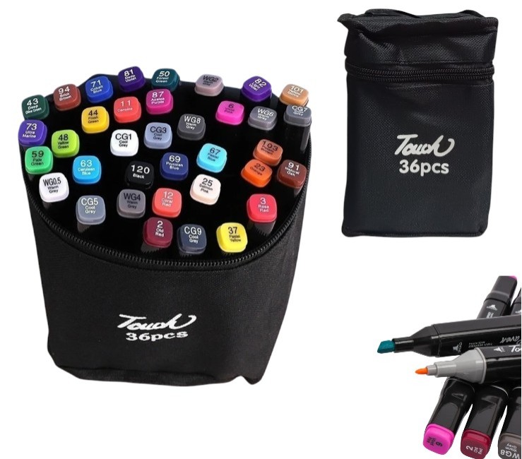Marcadores Touch doble punta x 36 pcs