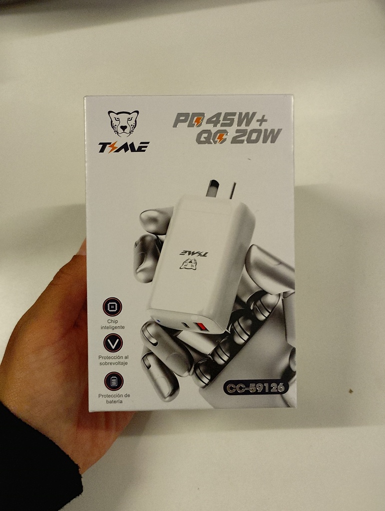 Cargador Time T/C 45W+20W Art. 59126