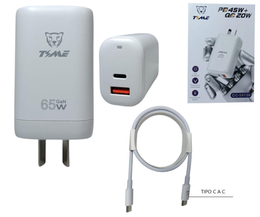 [ITCC59126] Cargador Time T/C 45W+20W Art. 59126