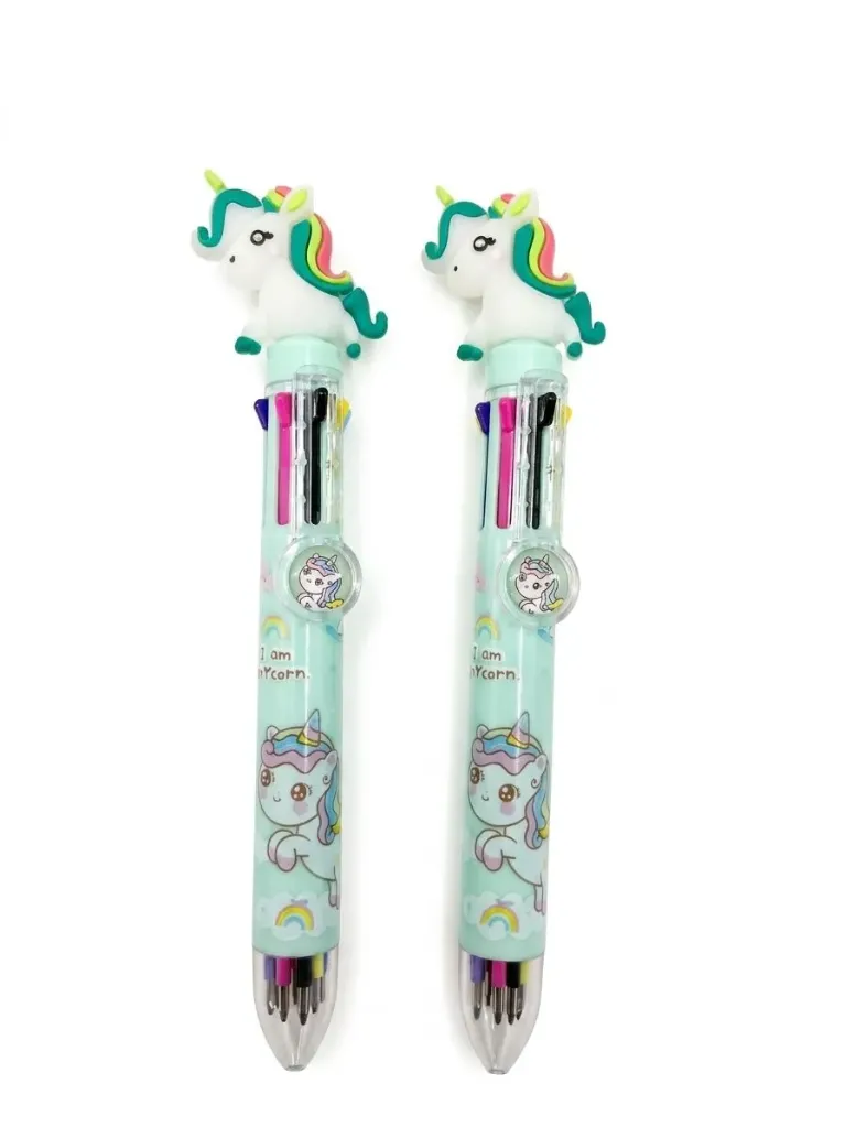Lapicera 8 colores unicornio