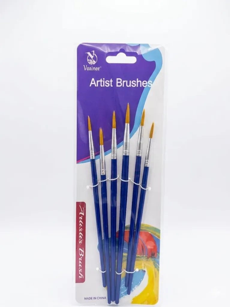 Pinceles artisticos azules x6 art.910231