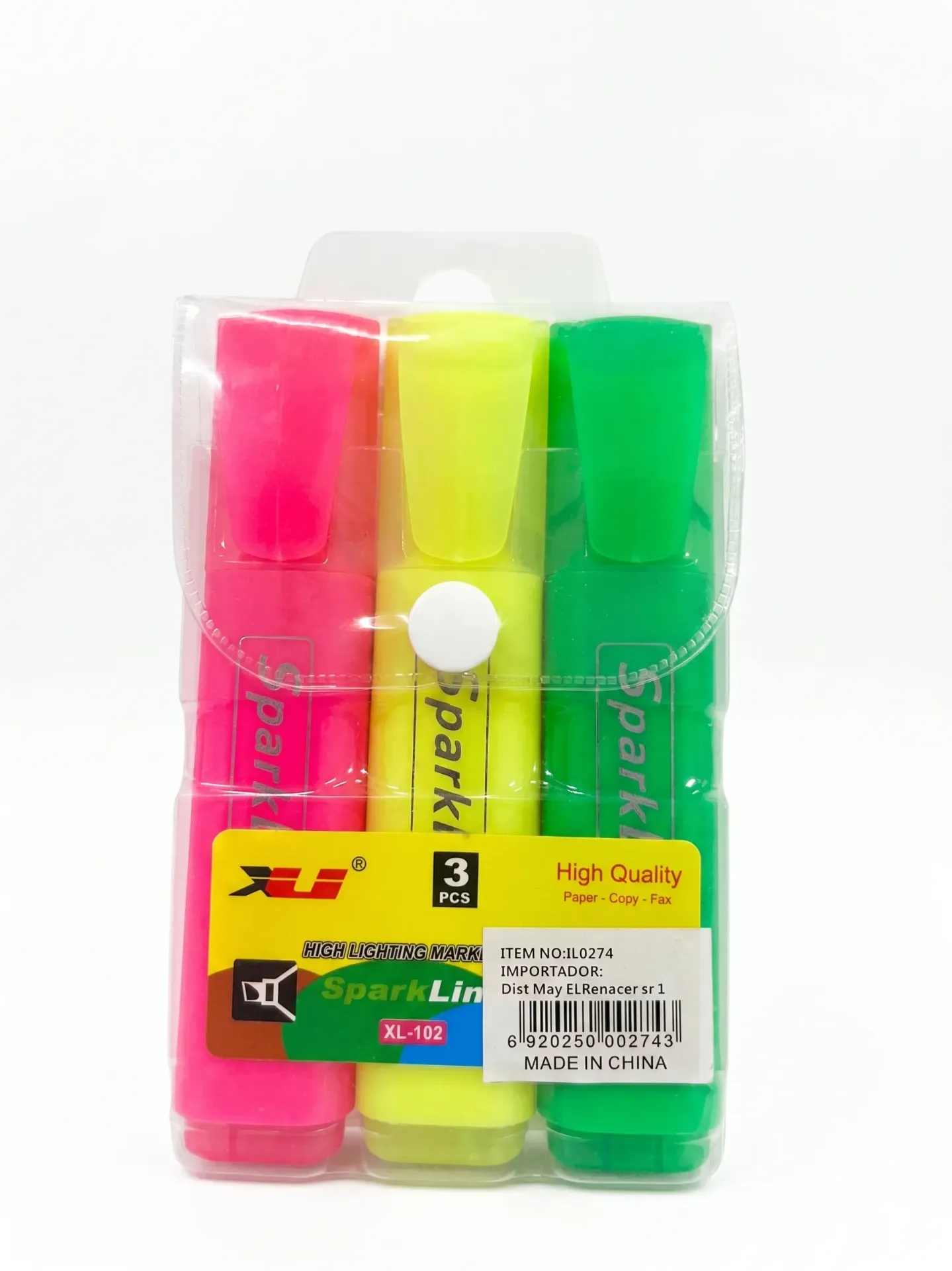 Resaltador x3 Spark Art. 274