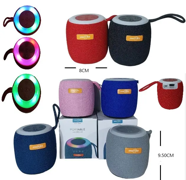 Parlante Portatil C/LUZ BT/FM/MP3 Greatnice 1468
