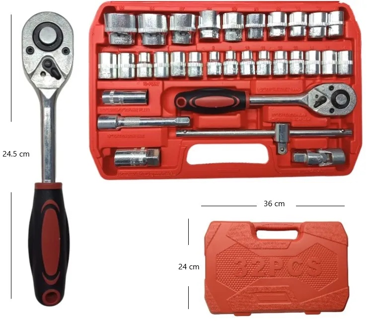 Set Grande de llave tubo 32pc Art. 130T04