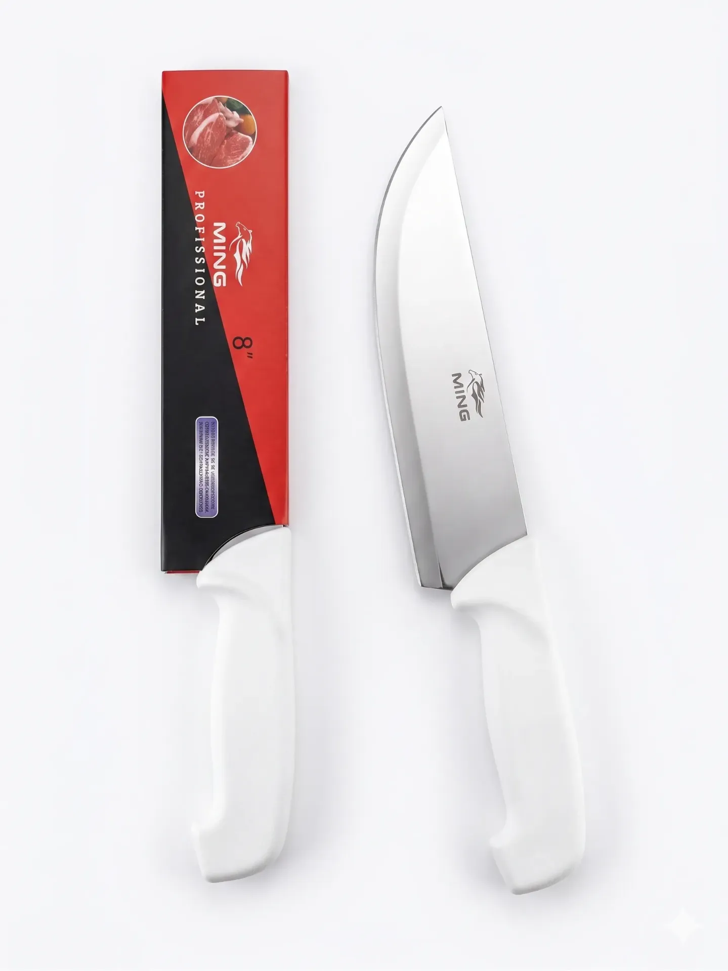[CY1386] Cuchilla 8'' Mango Blanco Art.1139