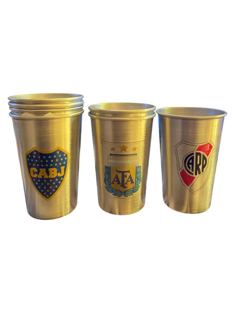 Vaso aluminio Boca/River/AFA