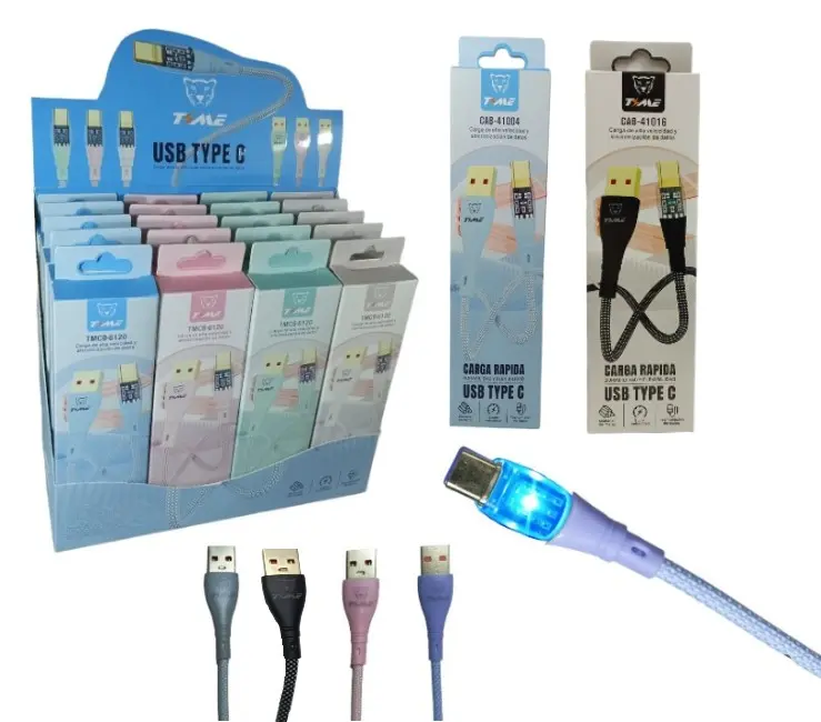 Cable Time usb C c/luz Art. 41016