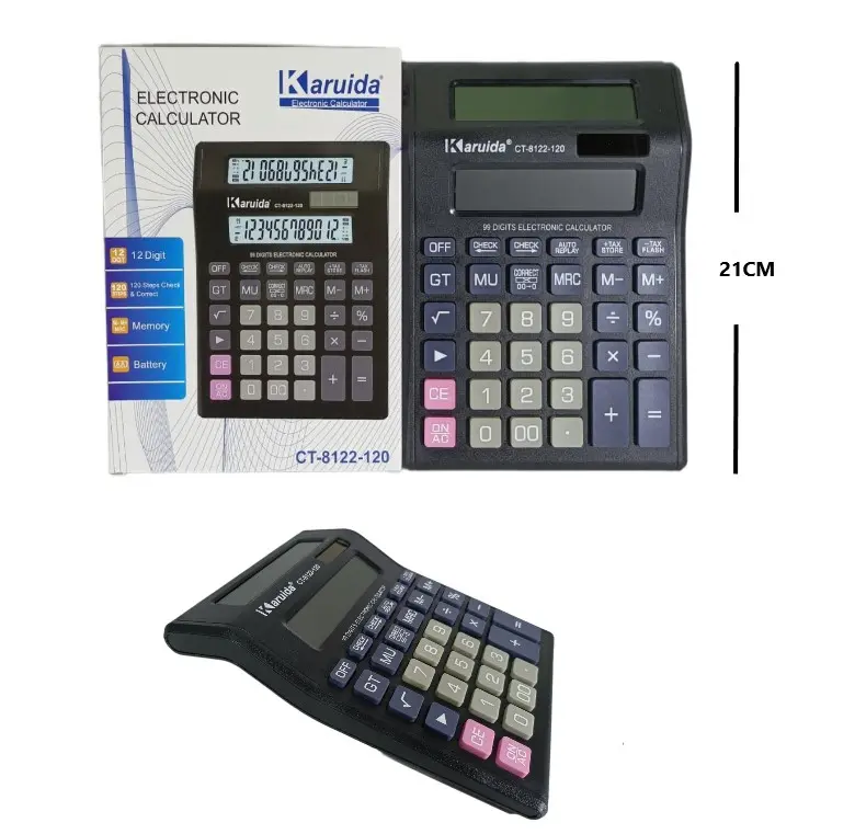 CALCULADORA KARUIDA DOBLE VISOR 12 DIGITOS