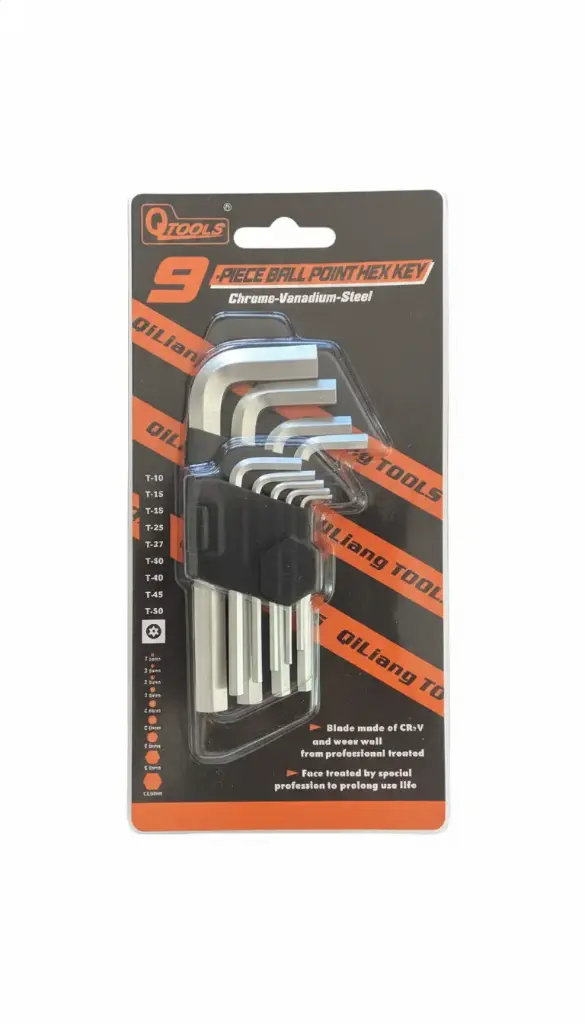 Llave allen 9pcs corto