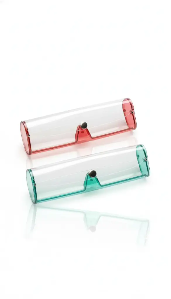 Estuche de lentes transparente