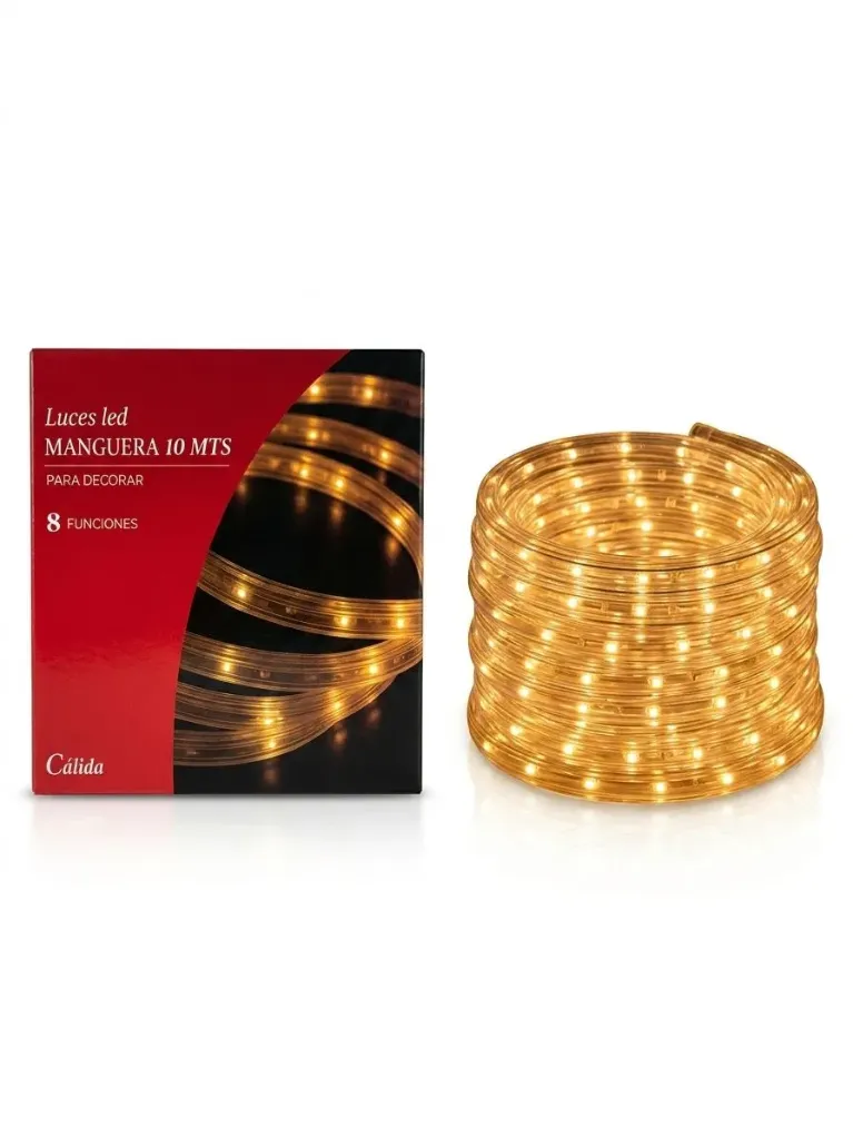 Tira Led 10m Manguera Calida 5m Art. 254