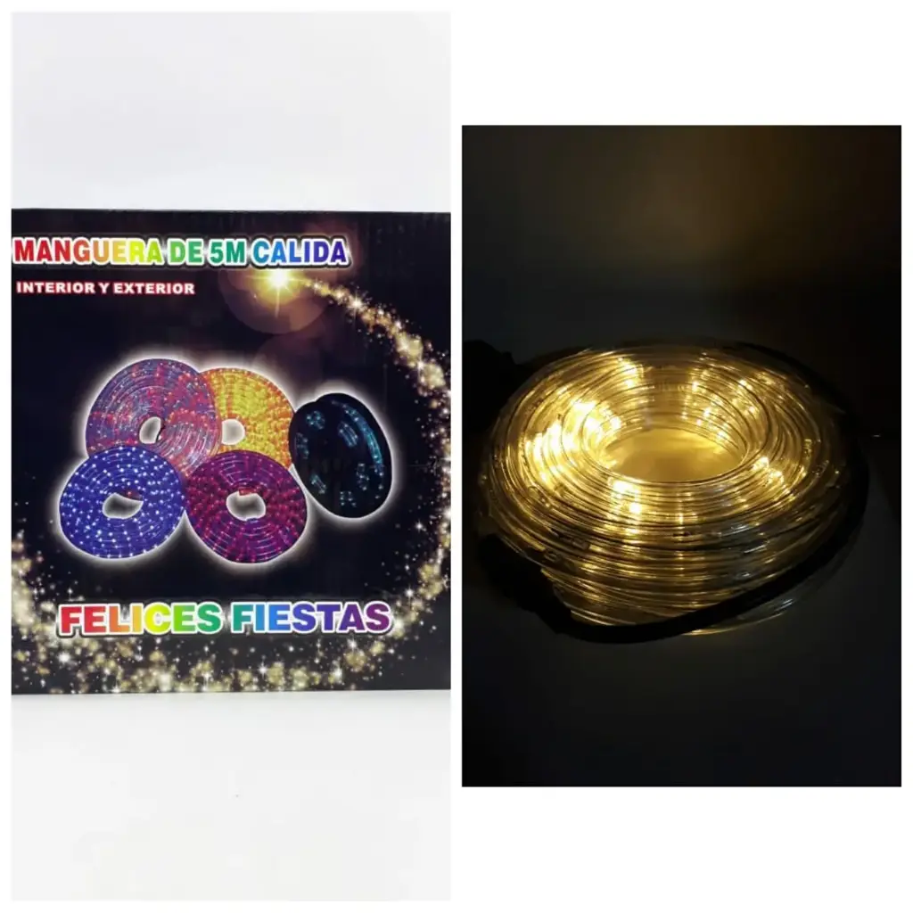 Tira Led 5m Manguera Calida 5m Art. 12