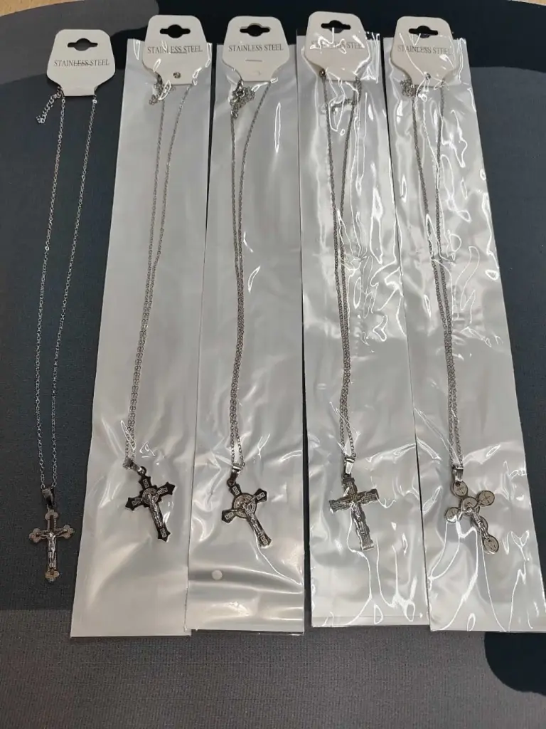 Collar Crucifijo Acero Art. 043