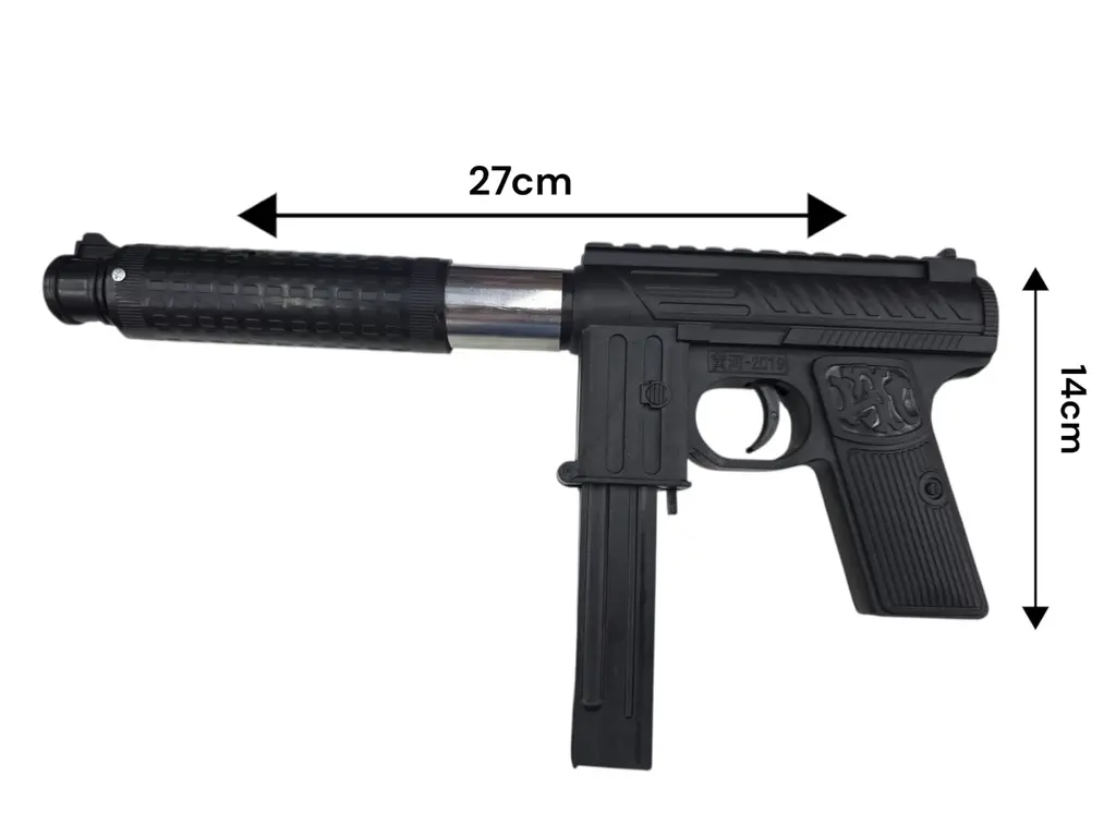 Pistola Metralla a Balines con Silenciador