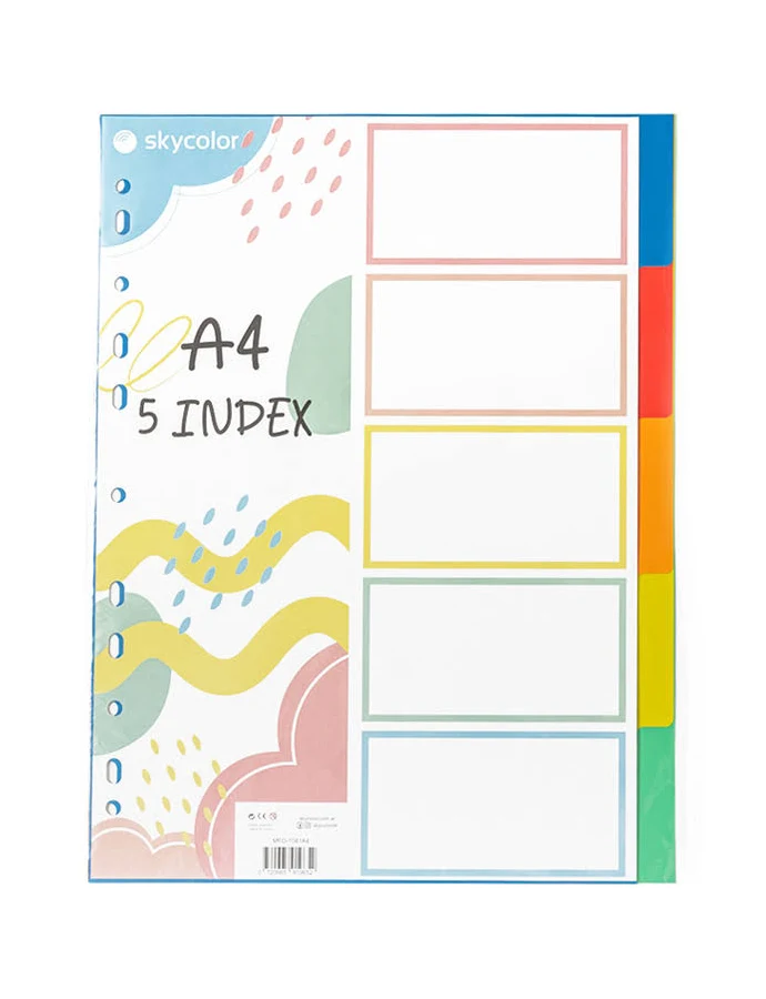 Separadores A4 Skycolor x5 Art. 1041