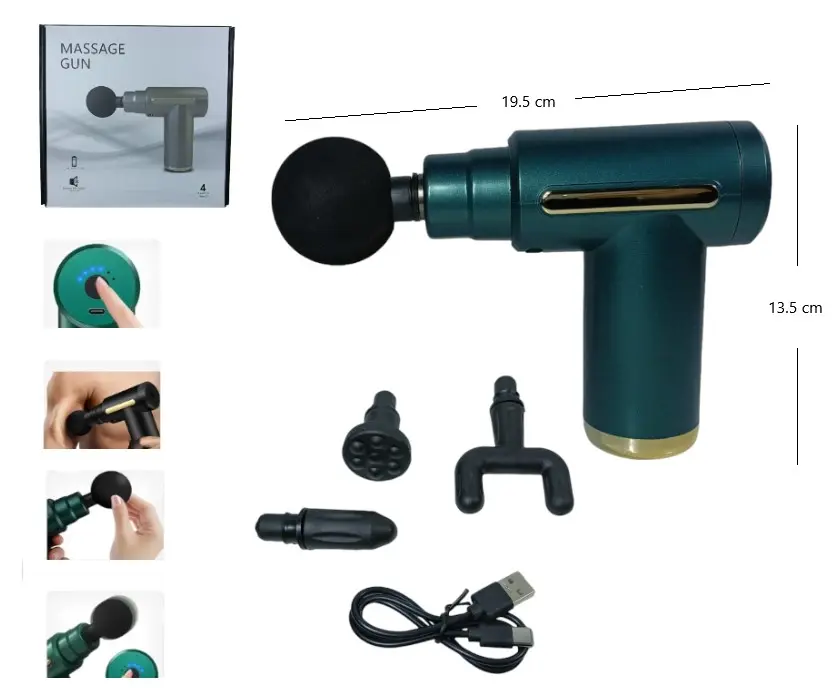 [ITM121027] Pistola Masajeadora Recargable Art. 121029