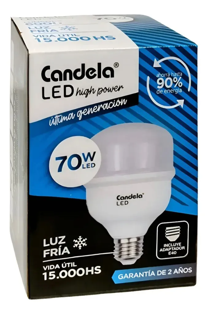 Lampara Led Candela 70w High Power Fria