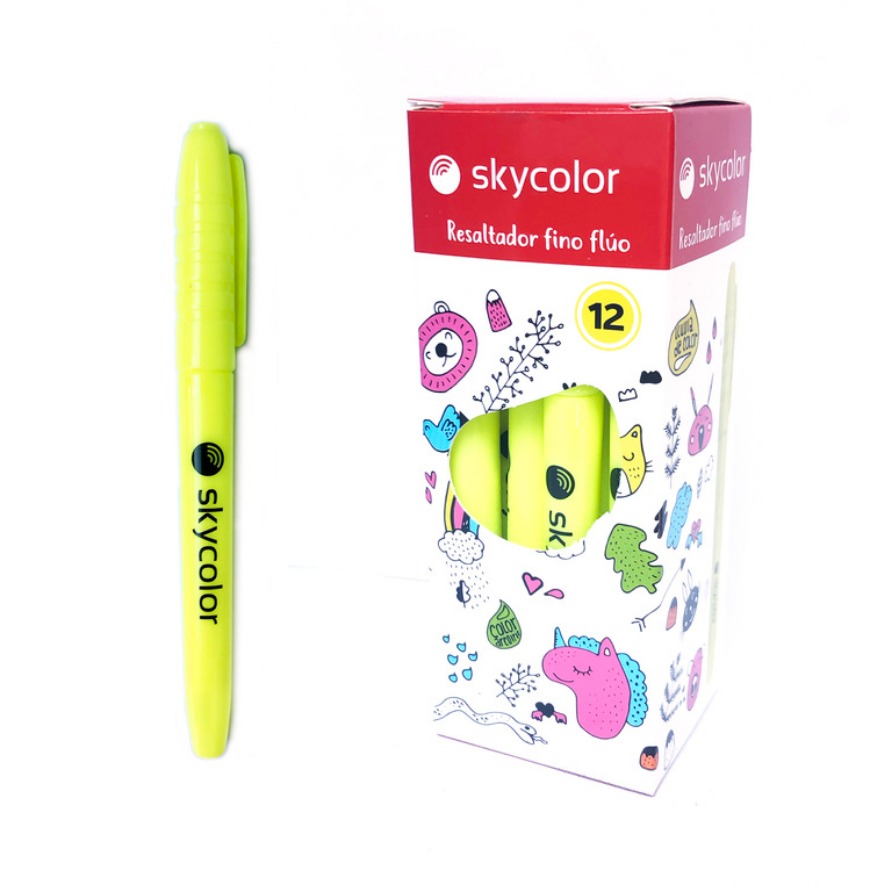 [SKJJ205314G] Resaltador Sky Color Fino Fluo (Verde)