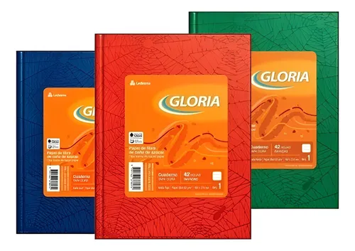 [ML363021] Cuaderno Gloria x 42 T/D Forrado (Rojo)