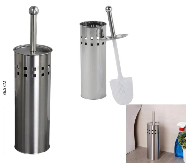 Porta Cepillo Para Inodoro Aluminio