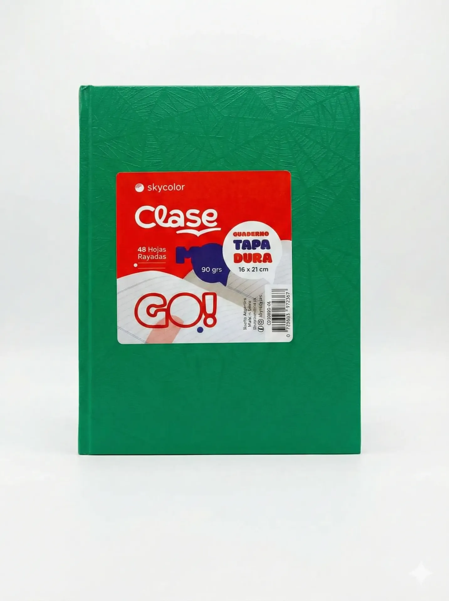 [CCG90LG48] Cuaderno SkyColor x48 T/D Forrado Liso 90g (Verde)