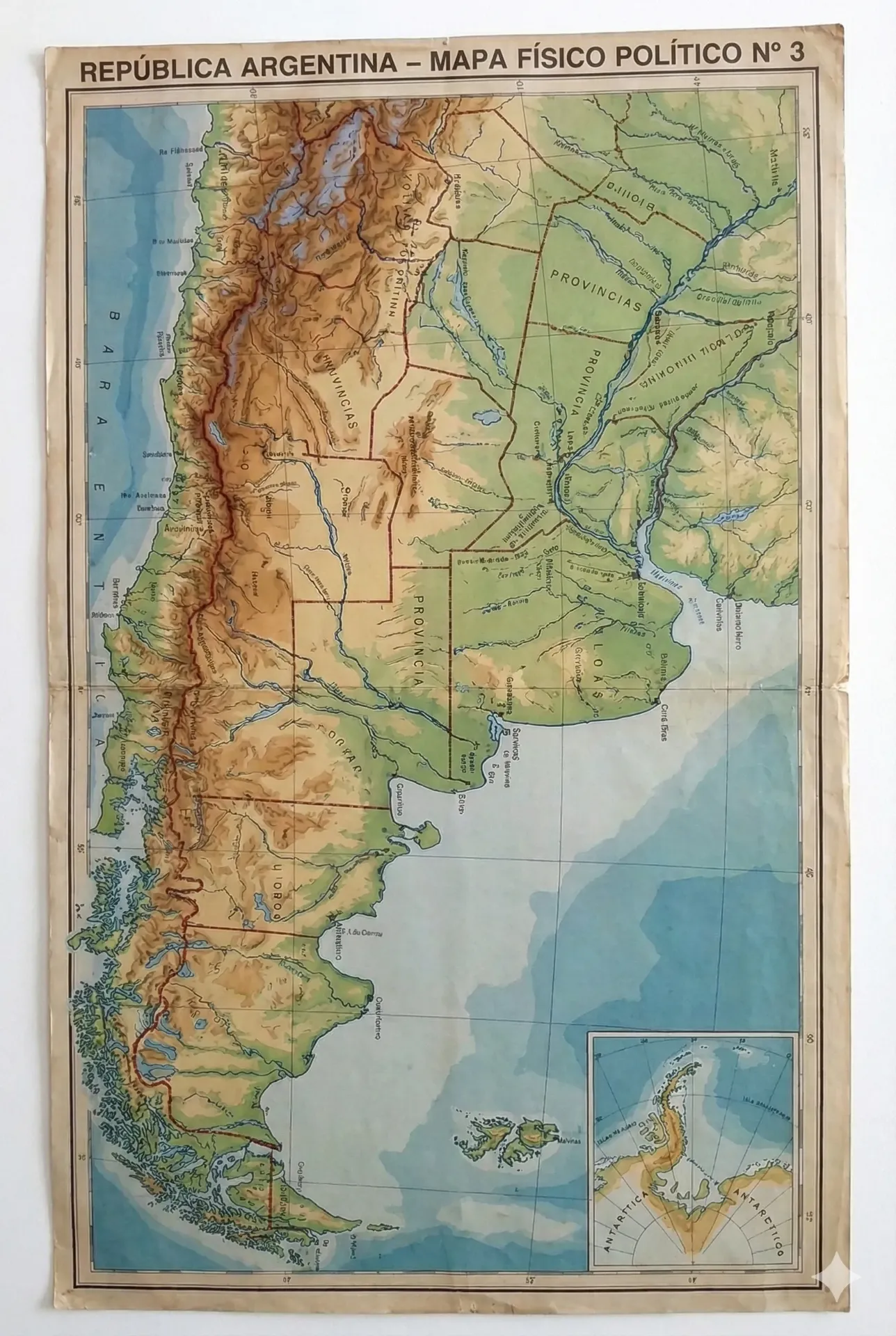 Mapa N°3 Argentina Fisico Politico x10