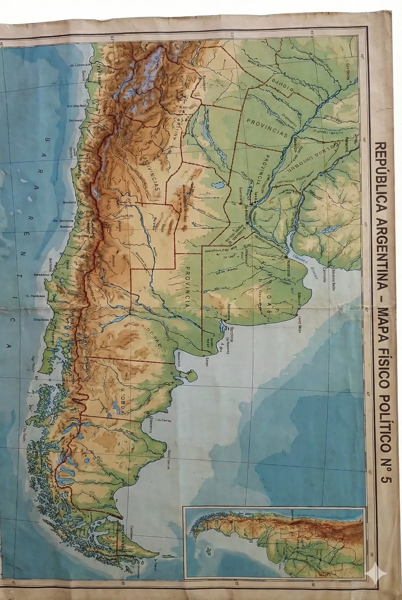 Mapa N°5 Argentina Fisico Politico x10