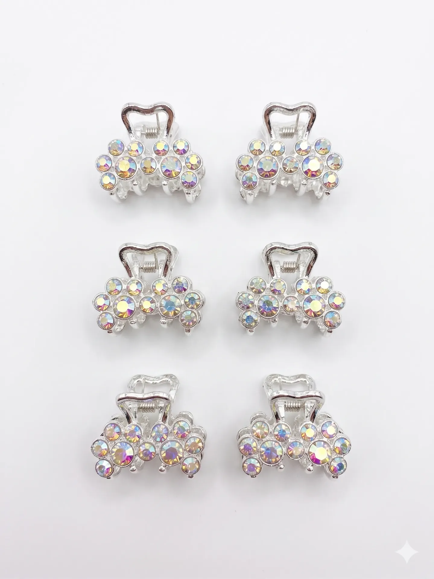 Broche de pelo metal plateado brillante X12U Art. WD550