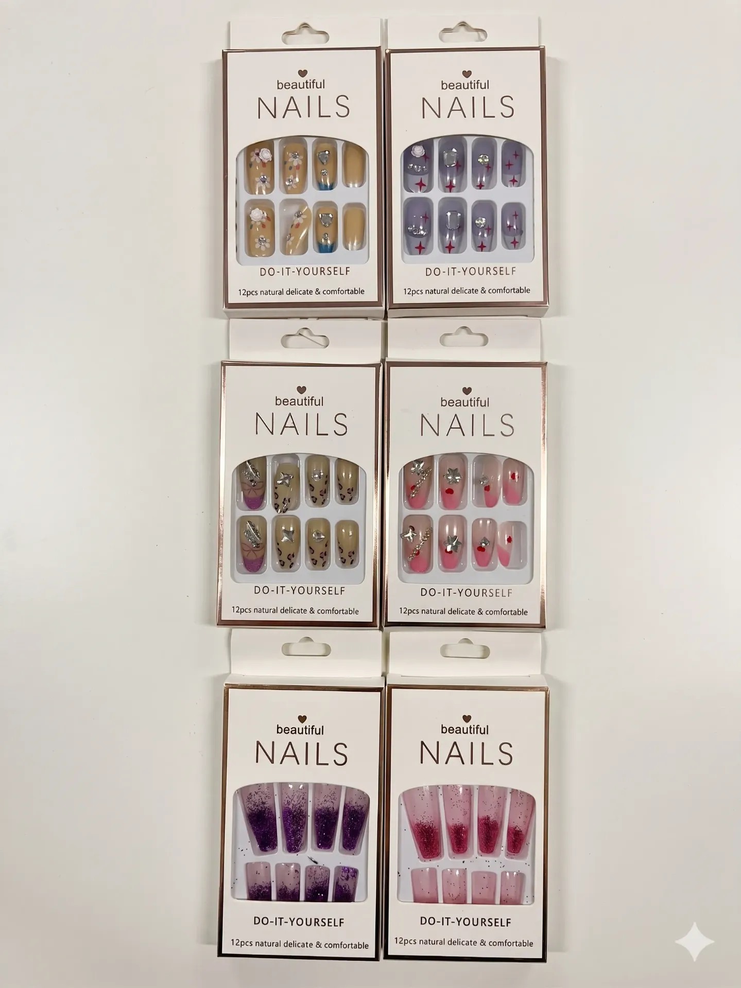 Uñas postizas x10 LY-08 art.4901