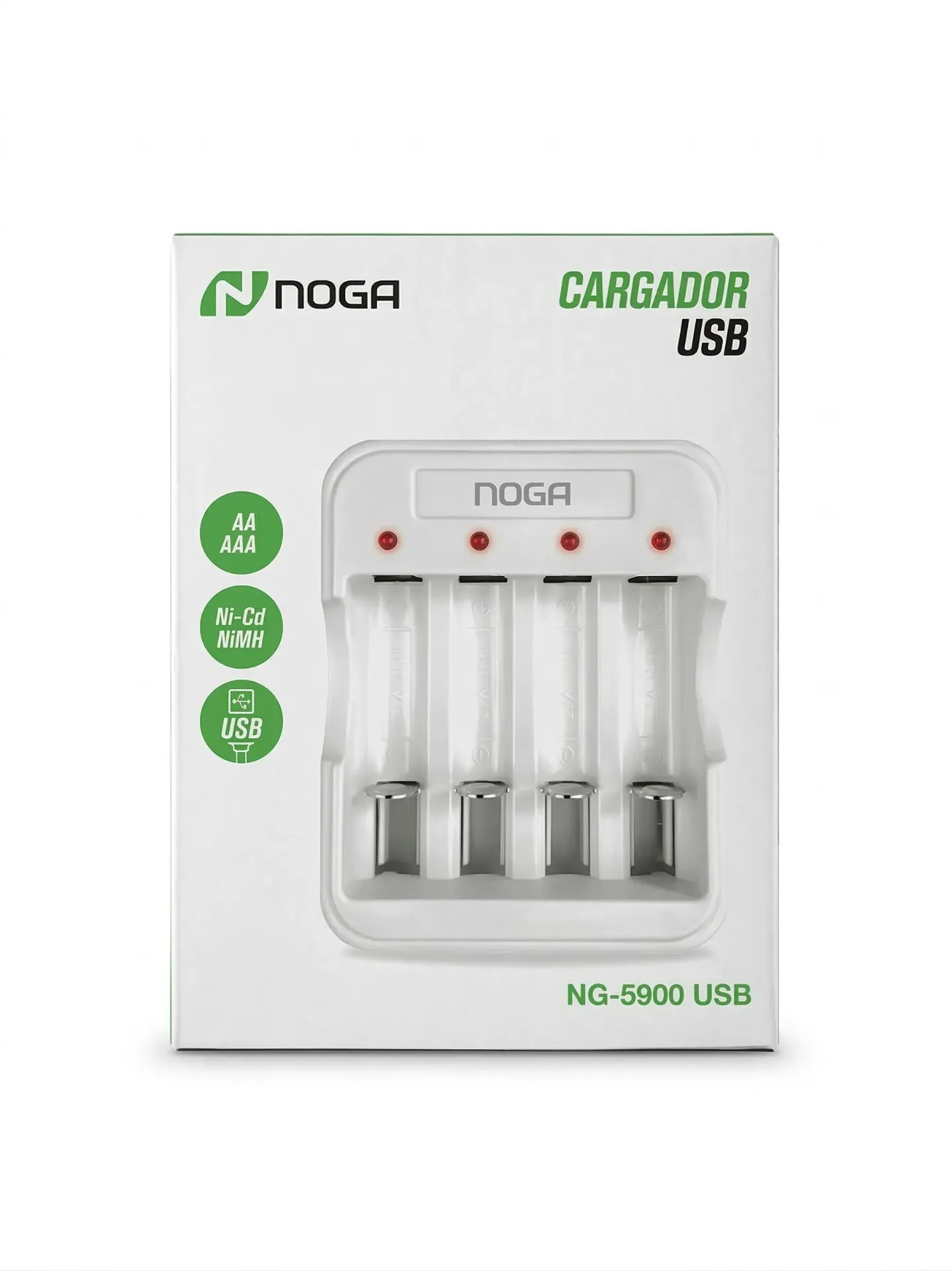 [BBNG5900] Cargador de Pilas Recargable Noga