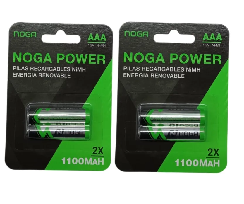 Pilas AAA recargables noga Blister x2 art.753