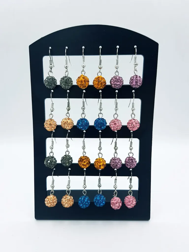 Aritos perlita x12 Colores Piedritas Art. 222764