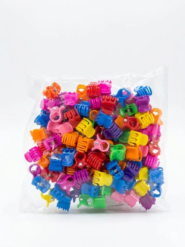 Mini Brochecitos de Pelo en Bolsa x100 Colores
