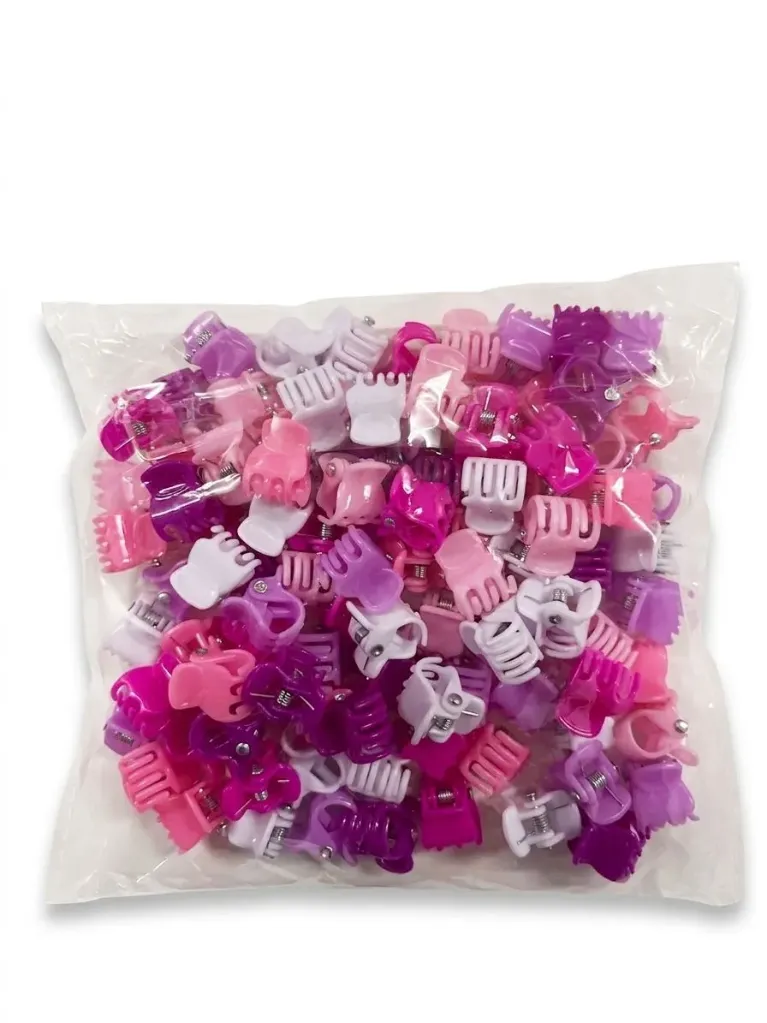 Mini Brochecitos de Pelo en Bolsa x100 Rosas
