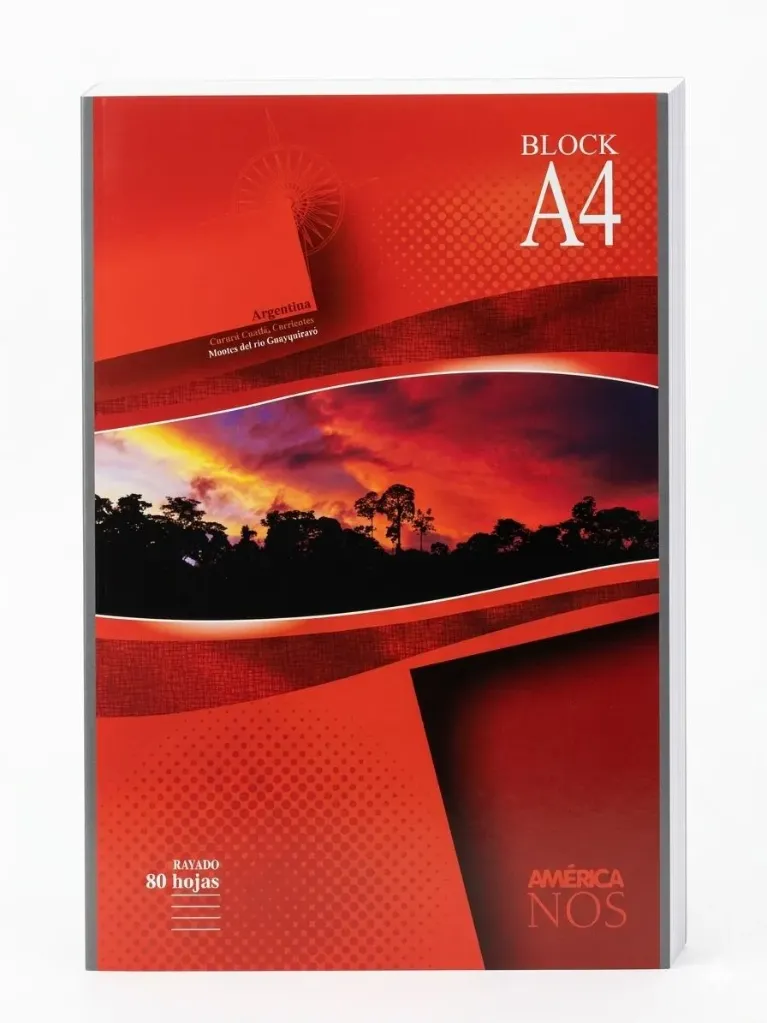 Block A4 America x80 rayado