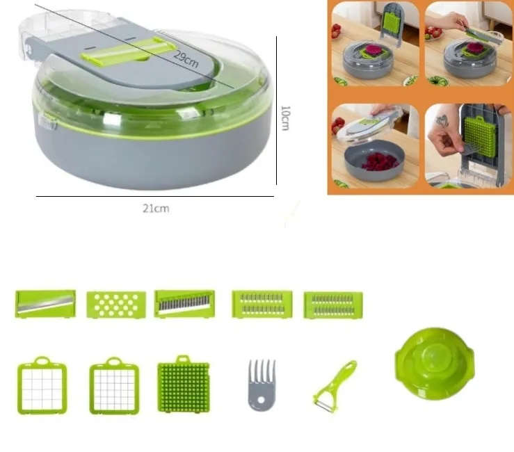 [ITHOG0640CEL] Mandolina corta verduras Redonda 9PCS Art. 0640