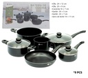 Set de Ollas Antiadherentes 9 Piezas Art. 118