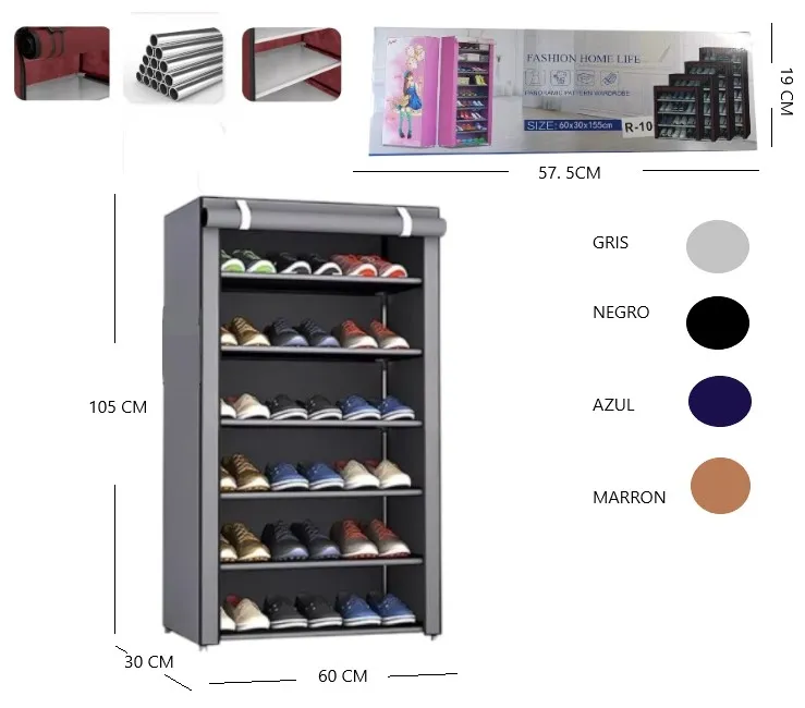 [ITR10] Organizador De Zapatos 6 Niveles Art. R11