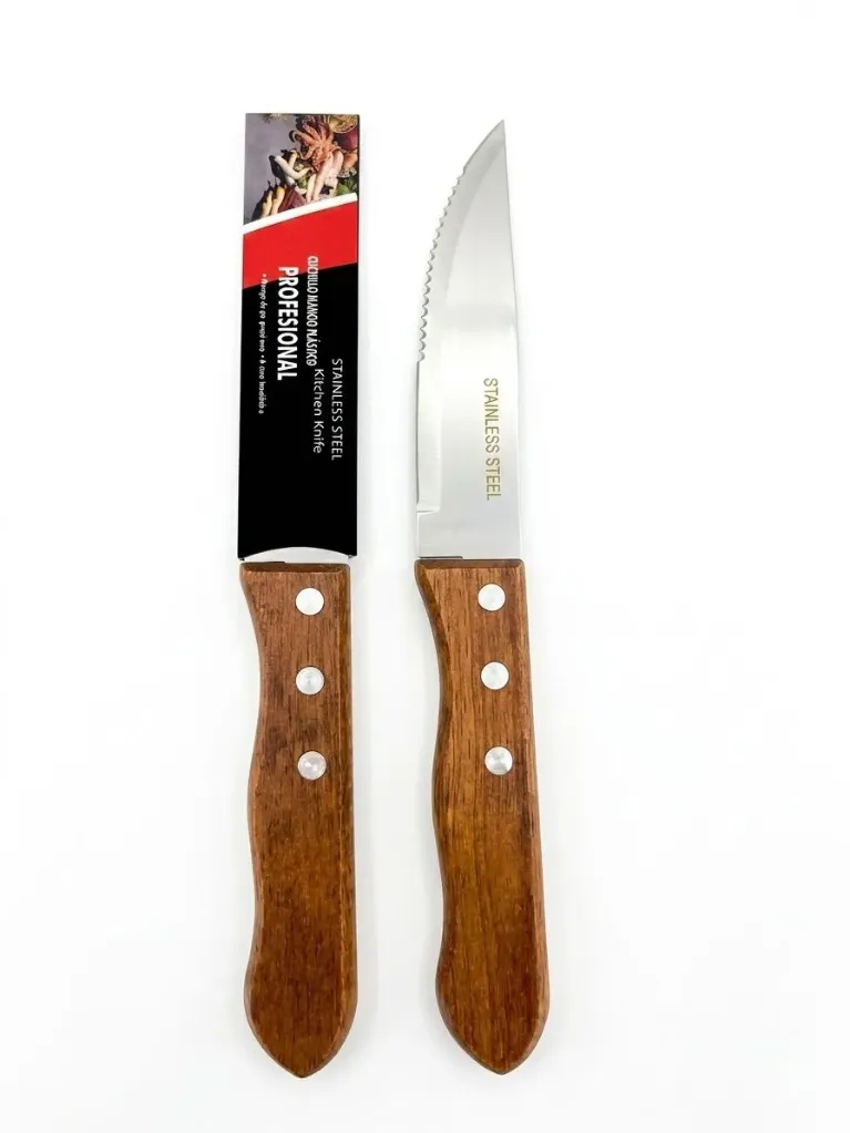 [CY3077] Cuchillo de Asado Mango Madera 5" Art 3077