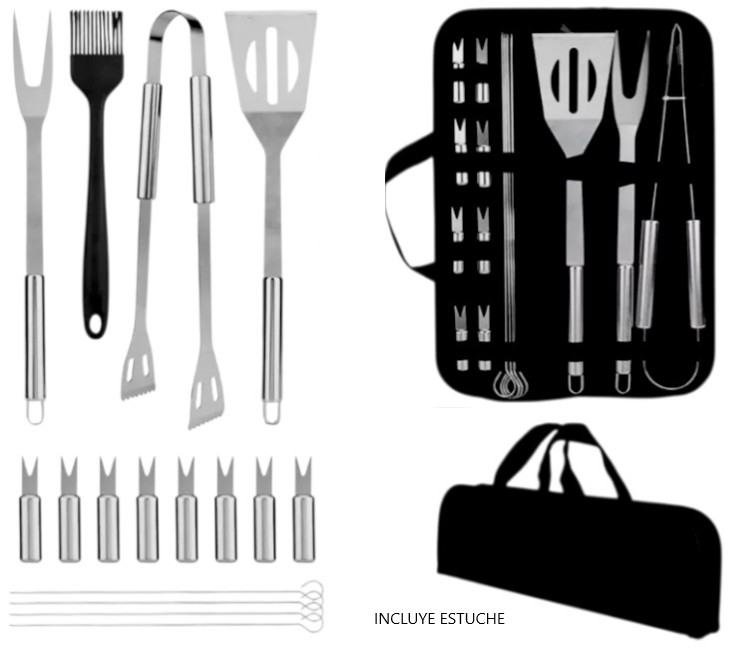 [ITACC0206] Accesorios Parrillero Acero x13pc Art. ACC0176
