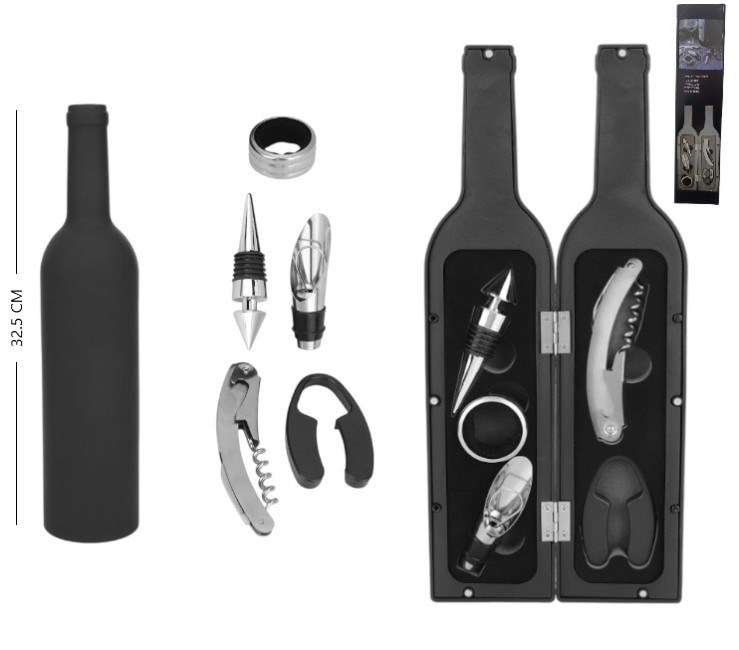 [ITMELECH328] Set Destapador Botella De Vino 5 PCS Art.328