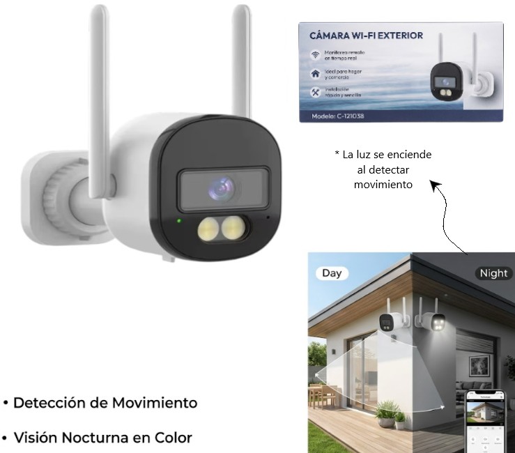 Camara IP Fija Exterior C/ Wifi IP66 Art.707