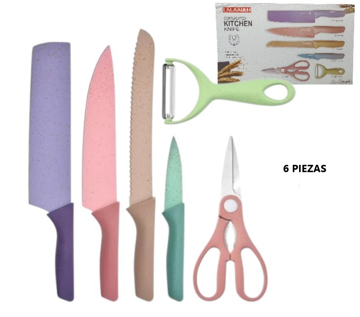 Mini Set De Cuchillos Colores 6 PCS Art.0278