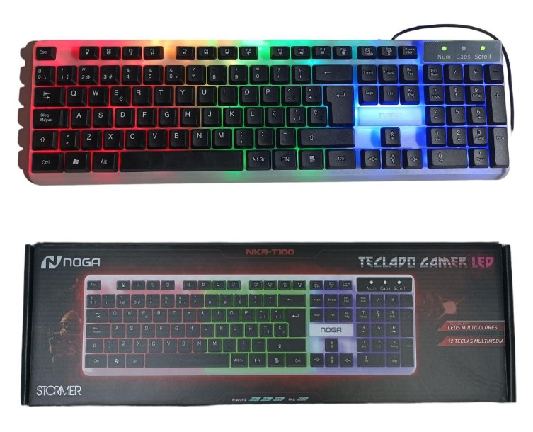 [ITNKBT100] Teclado Noga Gamer Office Retroiliminado Art.T100