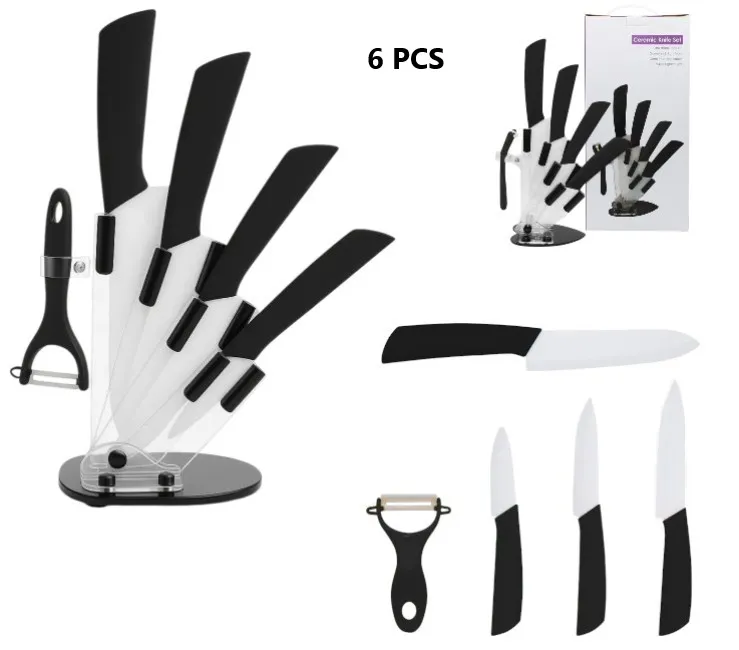 [ITMELECH170] Set Cuchillos De Ceramica C/Base Art.170