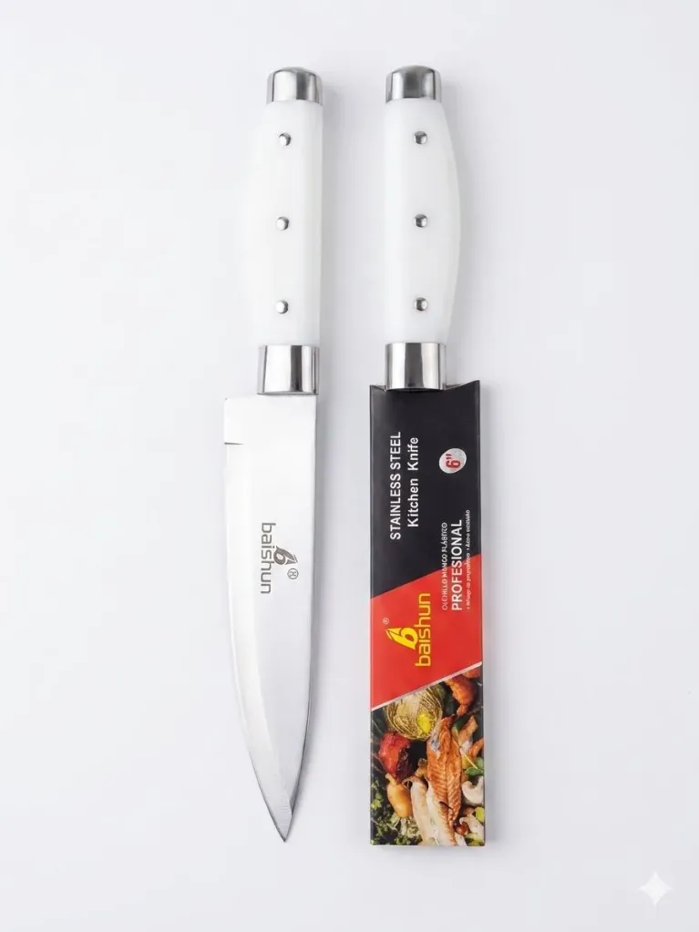 Cuchillo 6" Tachas Blanco Art. 60641